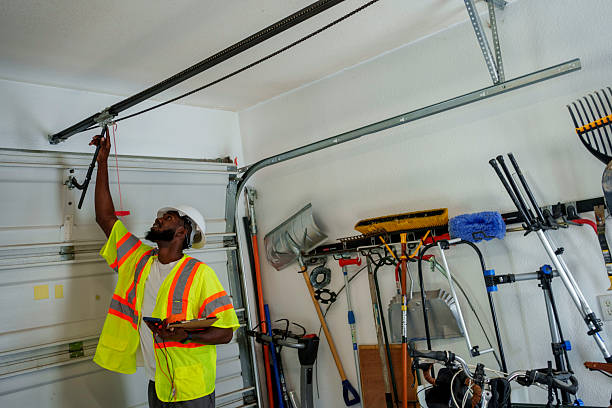 Professional Garage Door Installation technician working in Douglass Hills, KY